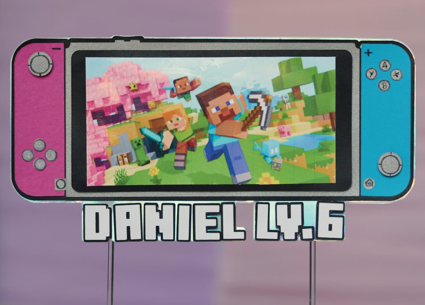 Cake topper “Minecraft”